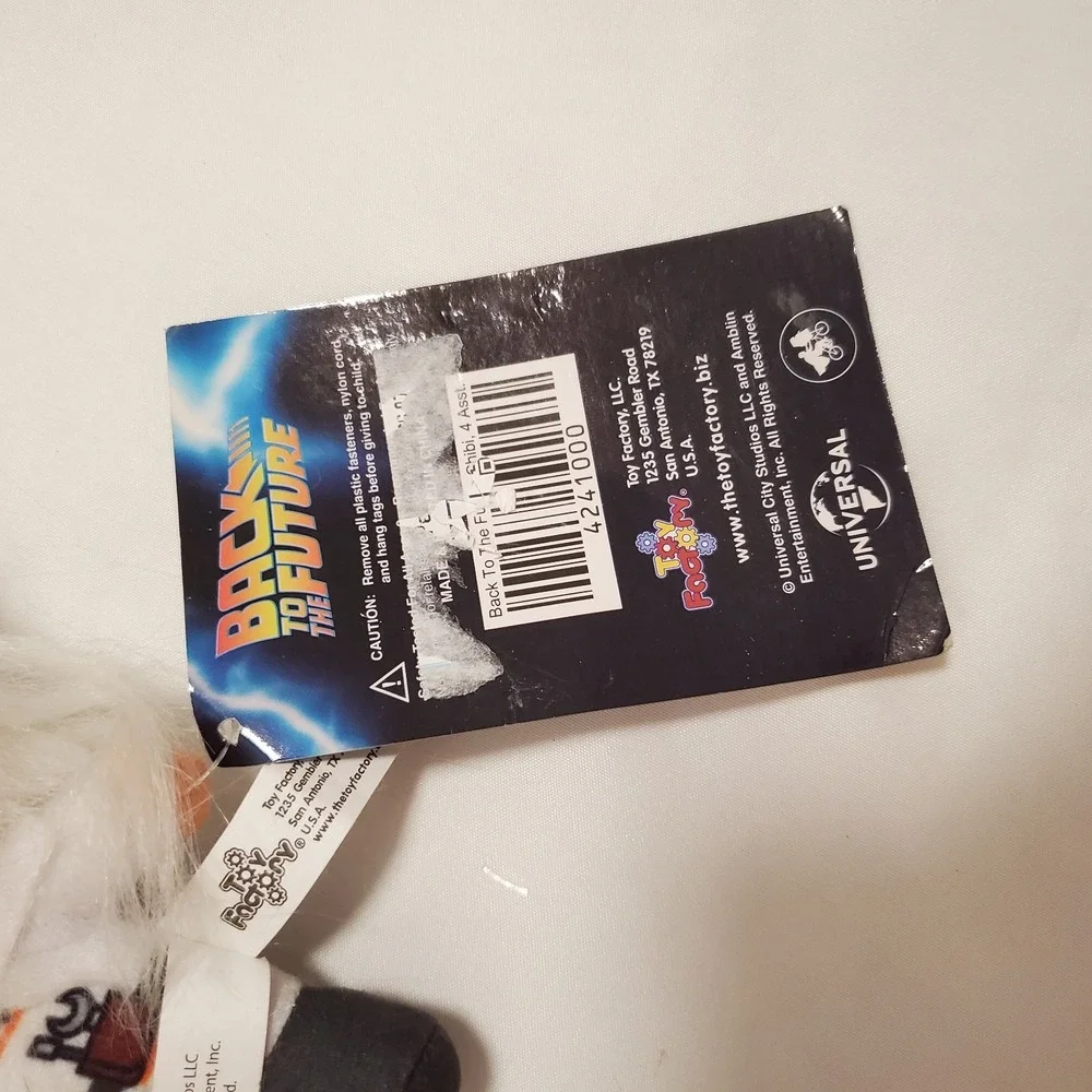 Back To The Future - Doc Brown - Chibi Plush Toy Factory Movie Stuffed Doll- NWT